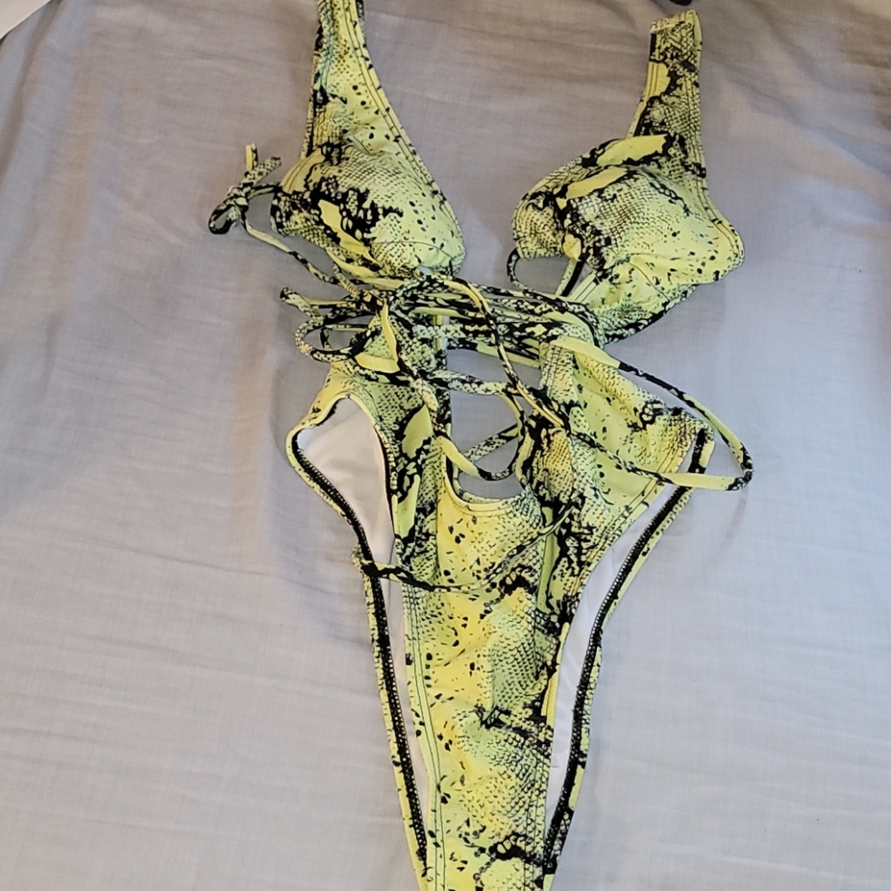 snake skin bathing suit